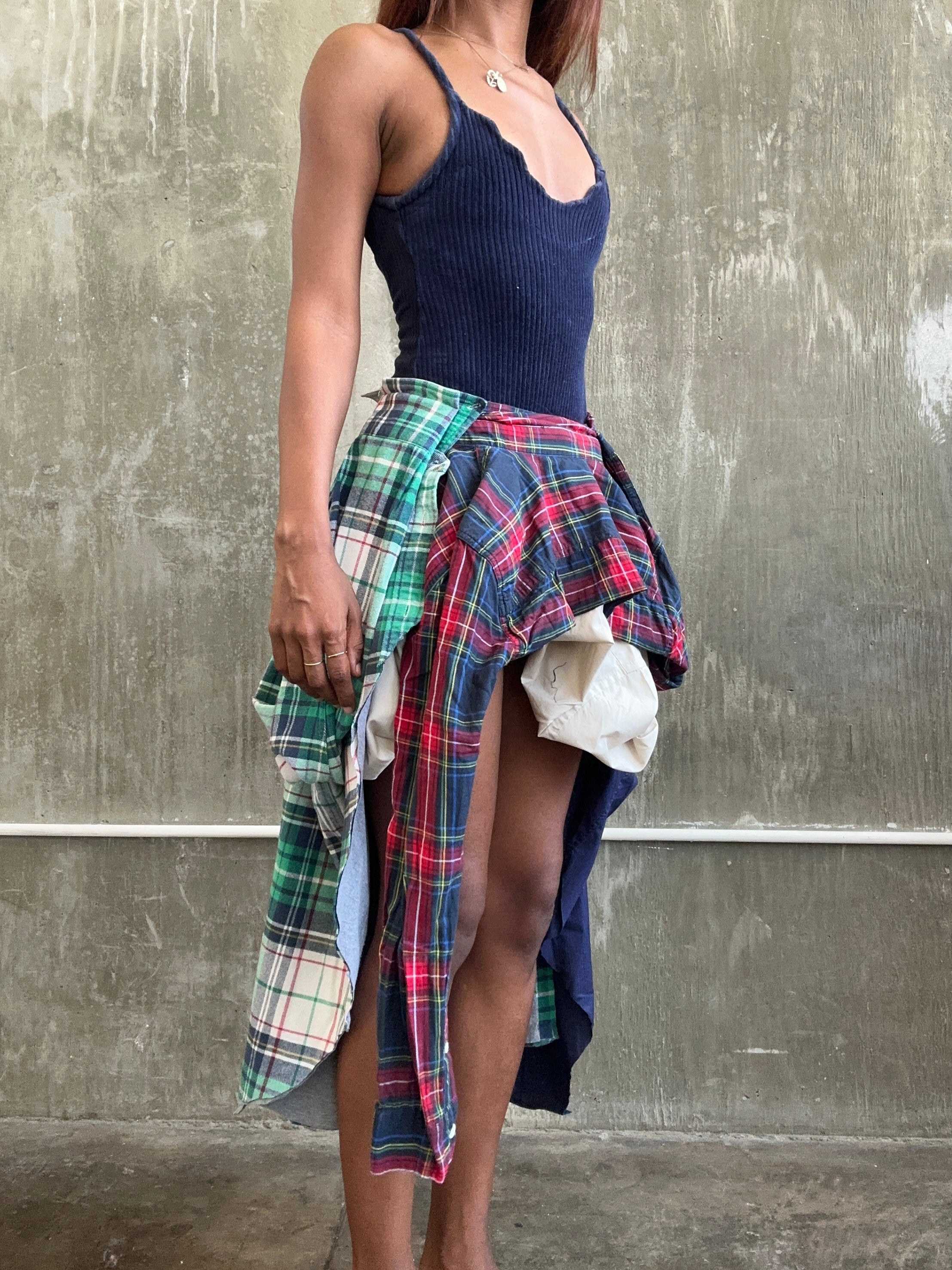 CUSTOM SUPER HI LOW SHIRT SKIRT