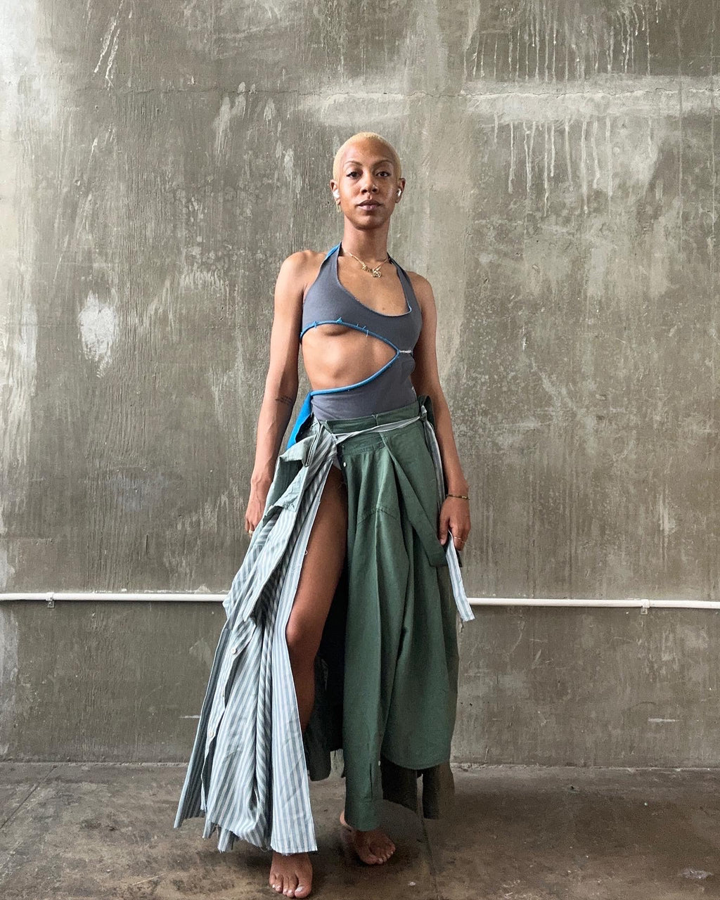 CUSTOM MIDI SHIRT SKIRT