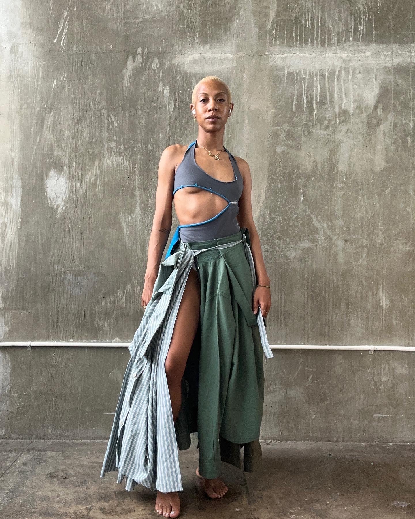 CUSTOM MIDI SHIRT SKIRT