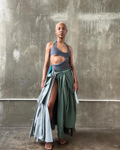 CUSTOM MIDI SHIRT SKIRT