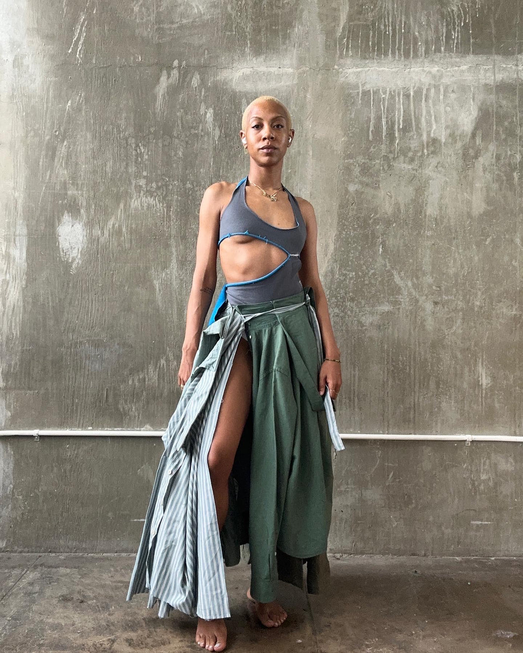 CUSTOM MIDI SHIRT SKIRT