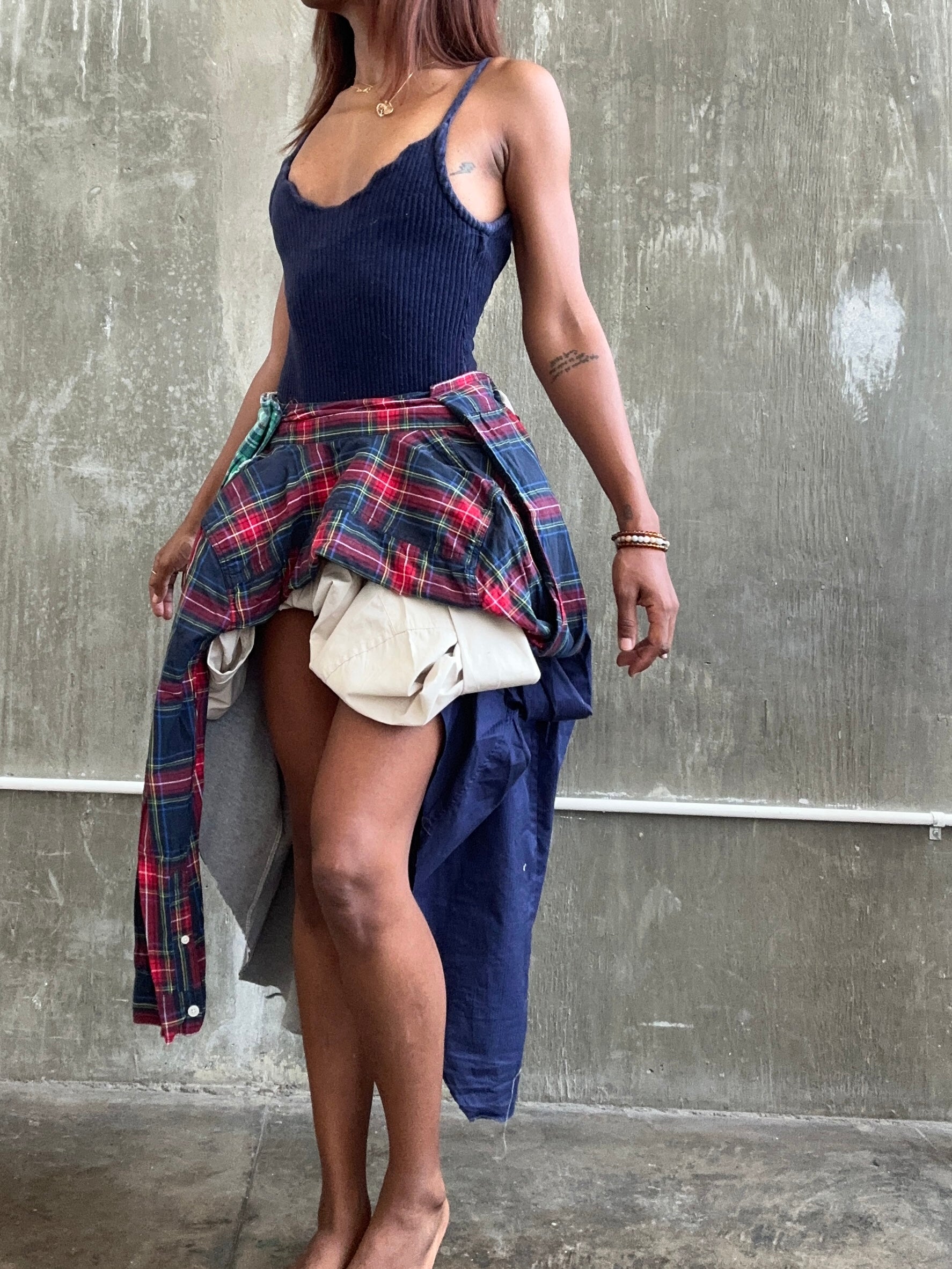 CUSTOM SUPER HI LOW SHIRT SKIRT