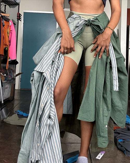 CUSTOM MIDI SHIRT SKIRT