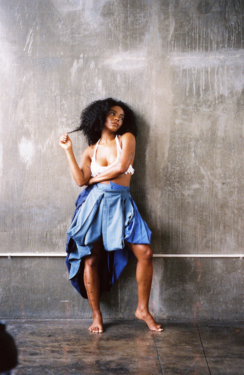 CUSTOM HIGH LOW SHIRT SKIRT
